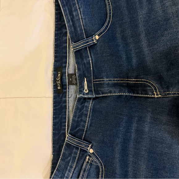 Baccini Blue Cropped Jeans with Eyelet Detailing - Picture 5 of 6